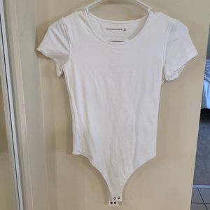 Abercrombie & Fitch white cotton T shirt body suit size XS
